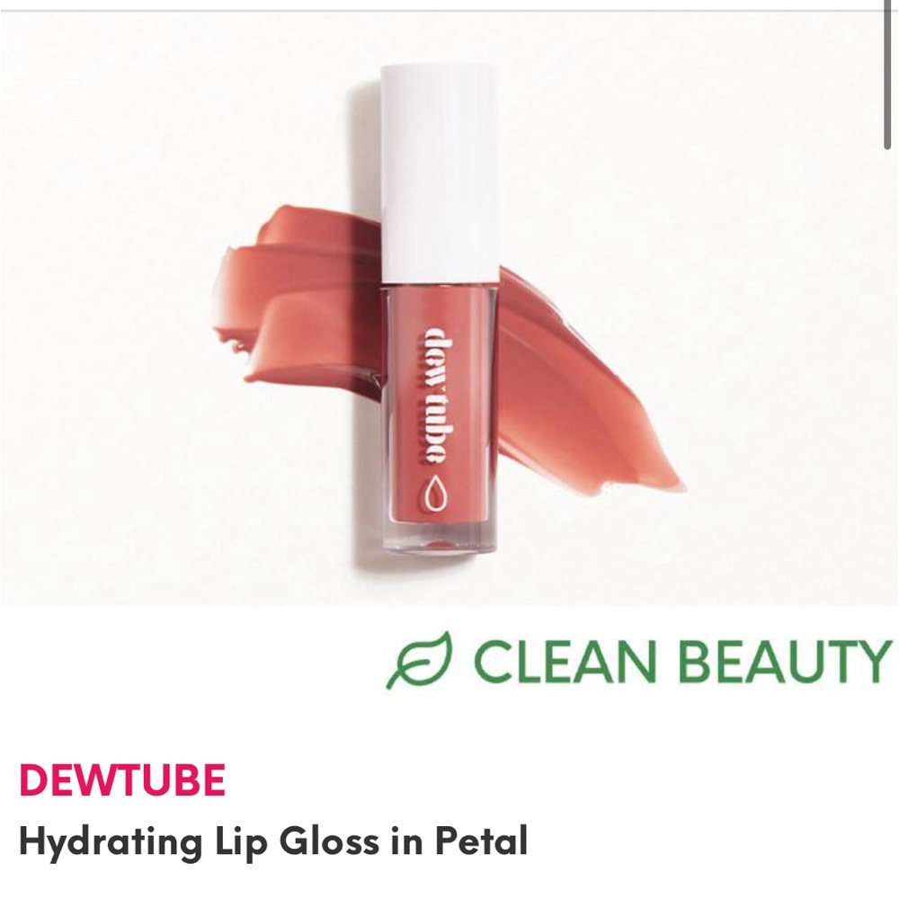 DEWTUBE Hydrating Lip Gloss in Petal NIB - Picture 2 of 3